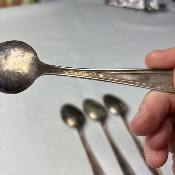 4 Harmony House SERENADE Wallace Silver Plate Teaspoons Silverware - Picture 8 of 8